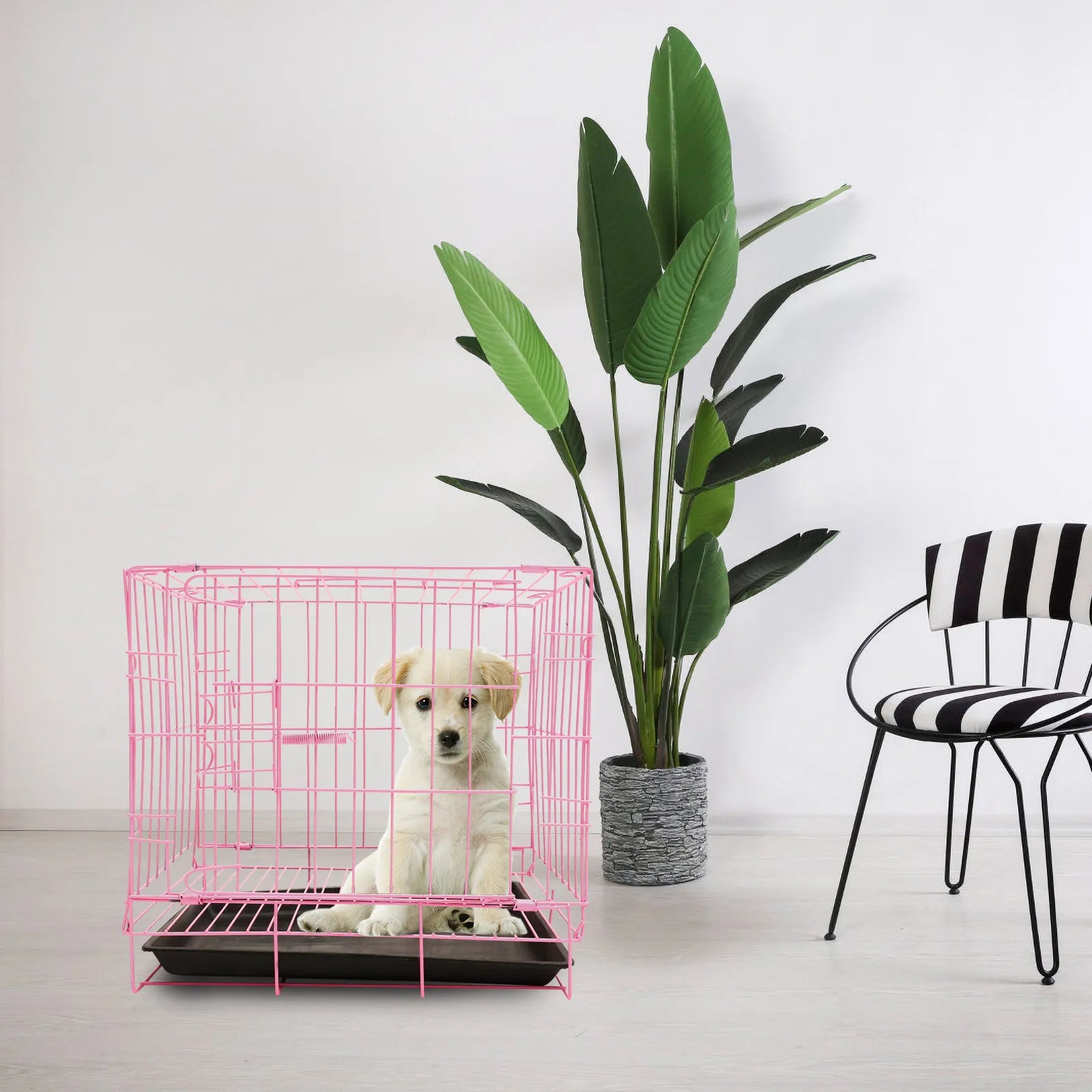 Dog Folding Kennel Indoor Crate for Dogs Durable Steel