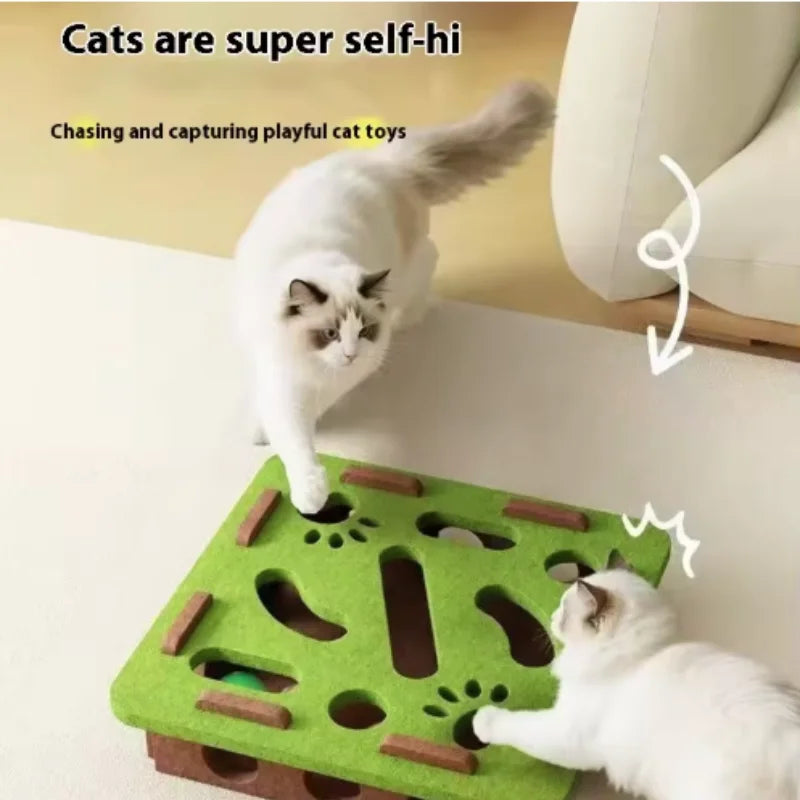 Pet Cat Puzzle Maze Holes Toys