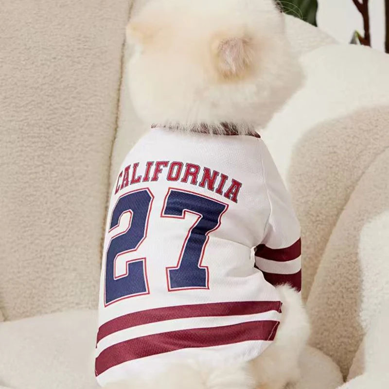 CALIFORNIA 27 Mesh Breathable Dog Jersey Basketball