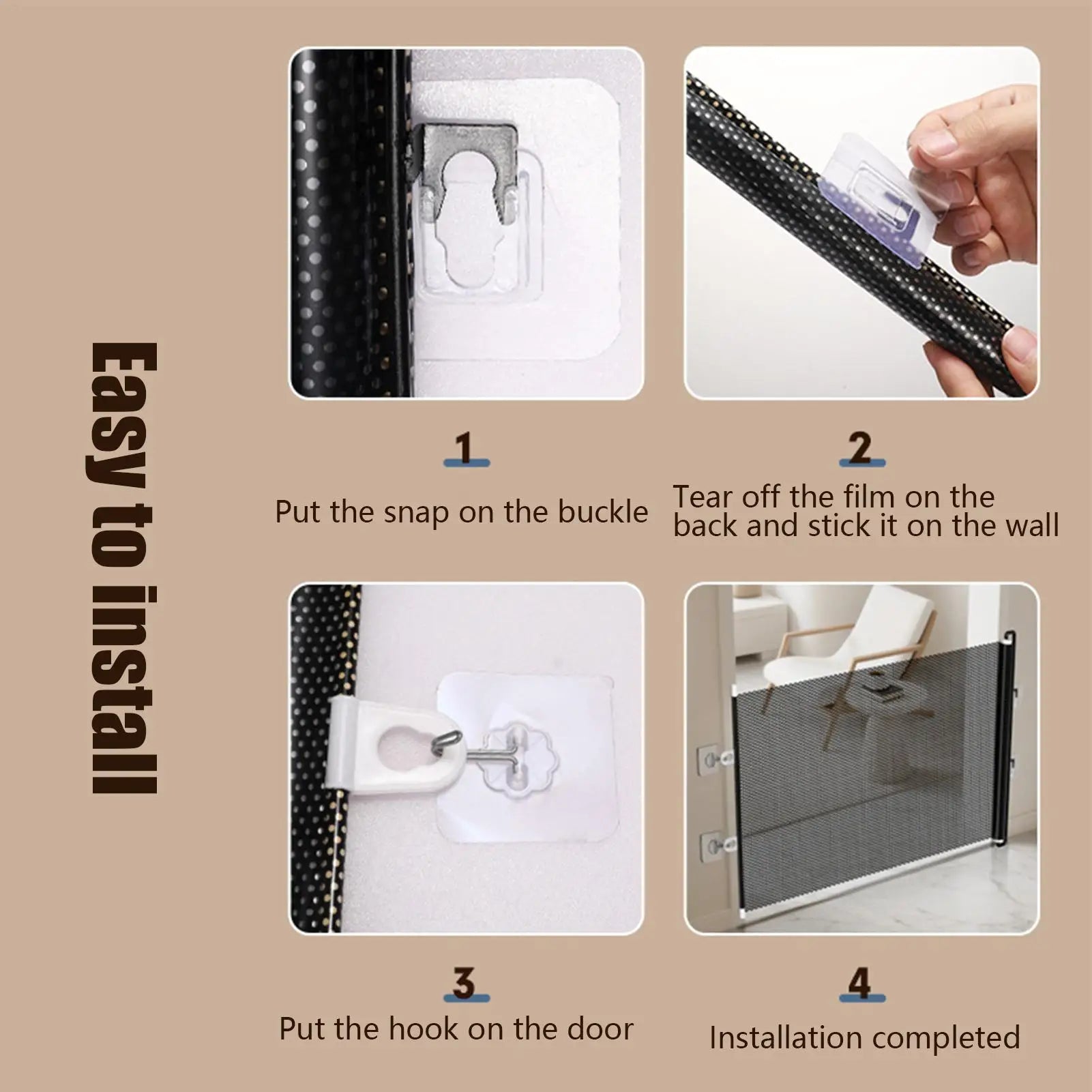 Dog Gates For Doorways Retractable Mesh Pet Gate