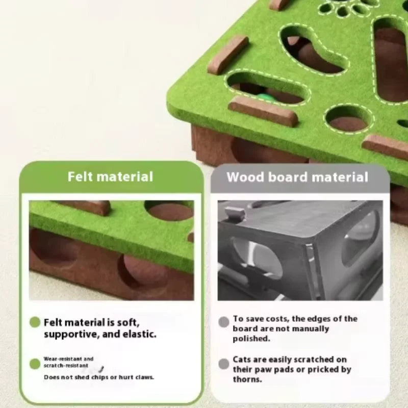 Pet Cat Puzzle Maze Holes Toys