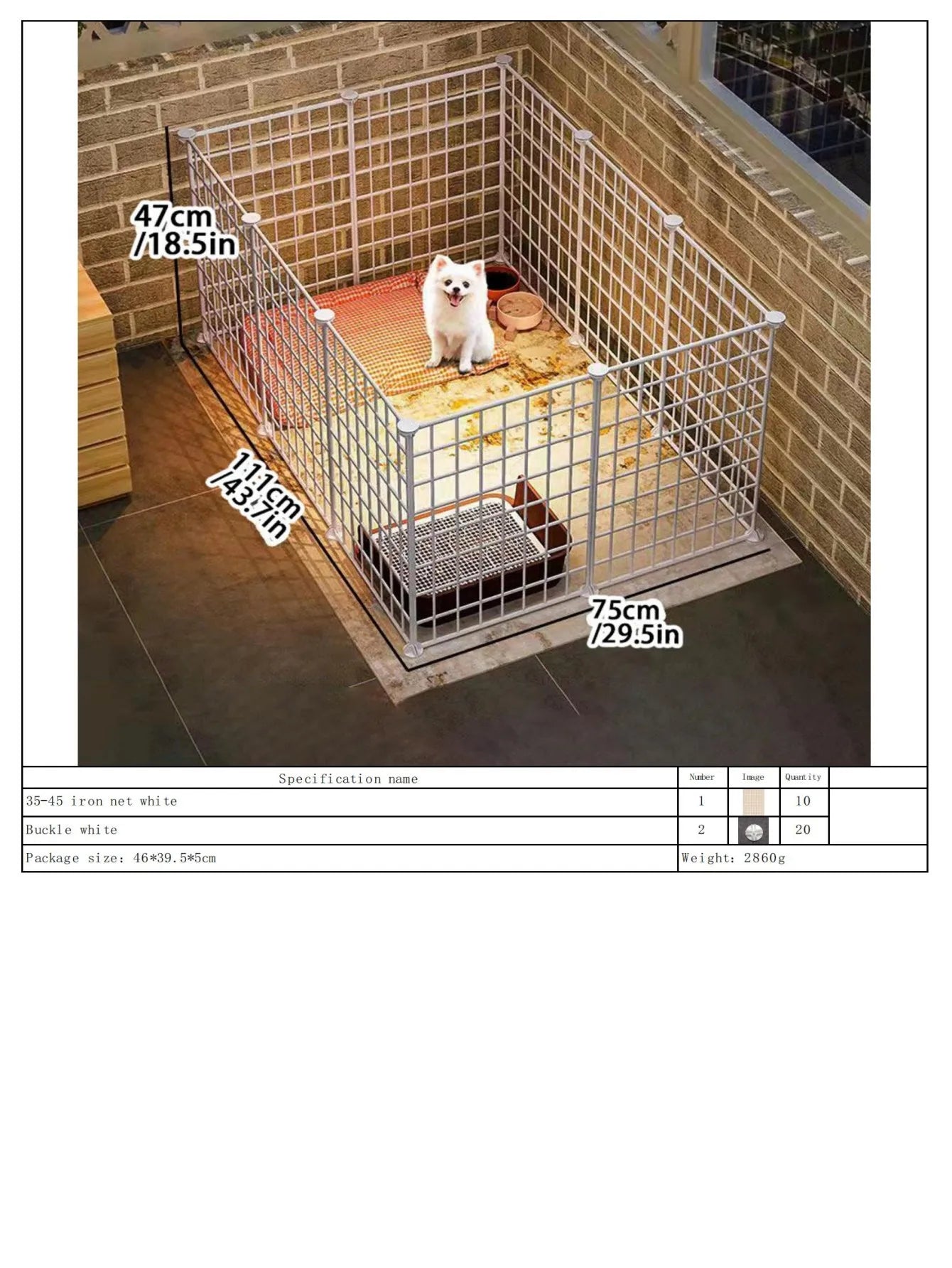 Dog Fence Type Home Indoor Pet Fence for Small Size Dogs