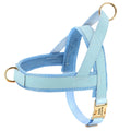Personalized Large Dog Harness Adjustable Engraved Mesh Leather Pet Harness Vest