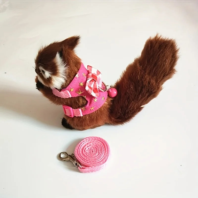 2pcs/set Hamster Harness And Leash Walking Set,