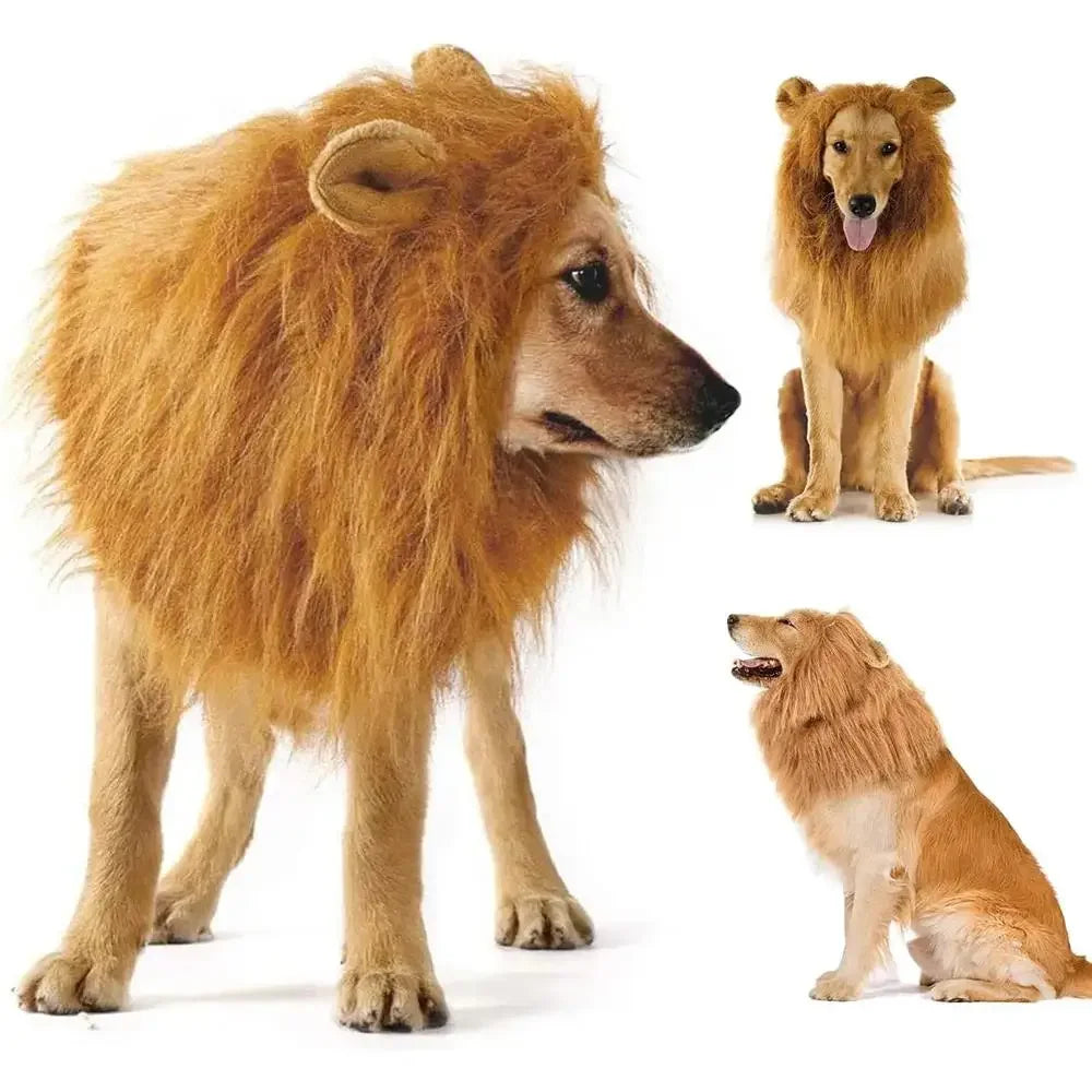 Halloween Accessories Pet Lion Head Wig