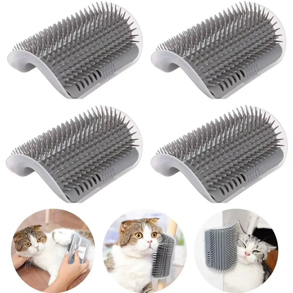 Cat Corner Scratcher Self Groomer with Catnip