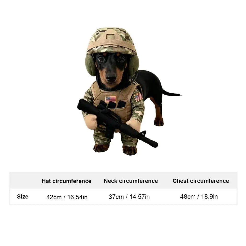 Dog Supplies Pet Soldier Costume for Small Dogs
