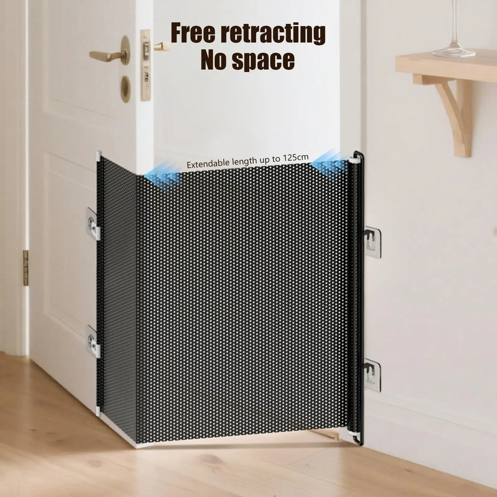 Dog Gates For Doorways Retractable Mesh Pet Gate