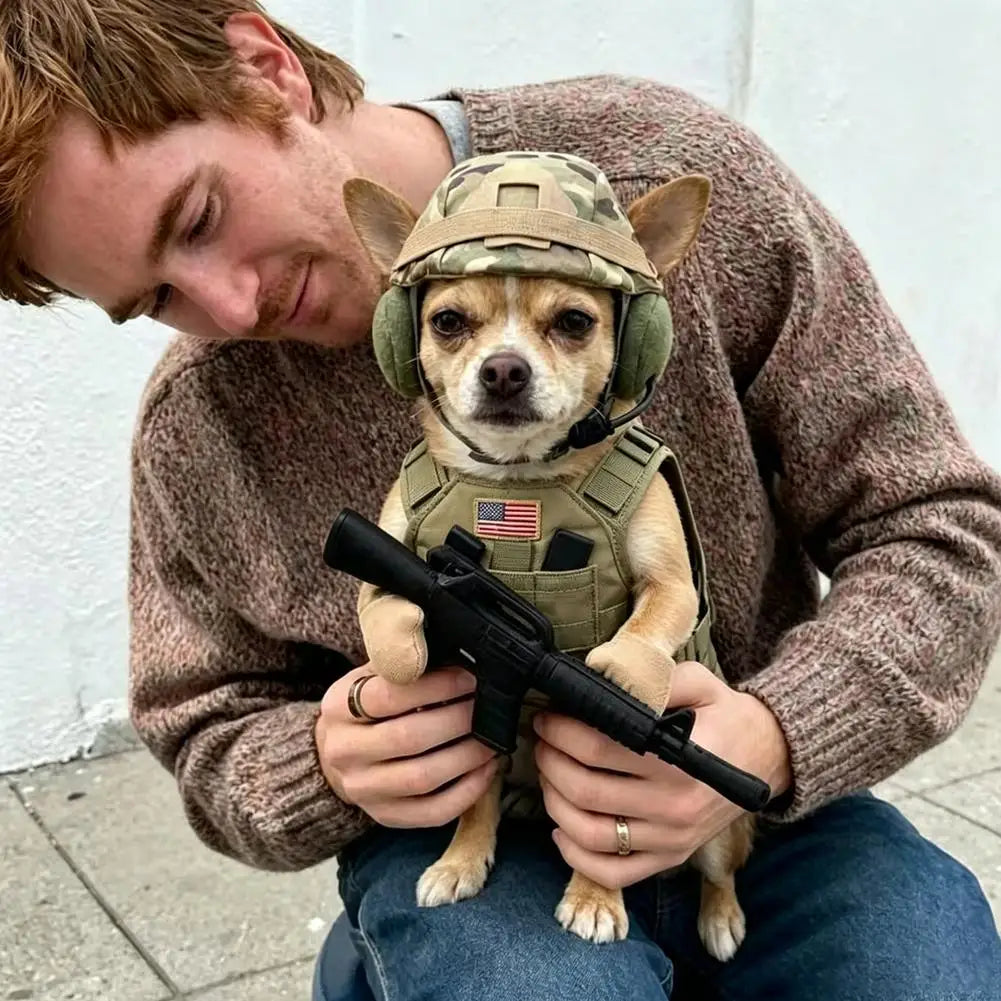Dog Supplies Pet Soldier Costume for Small Dogs