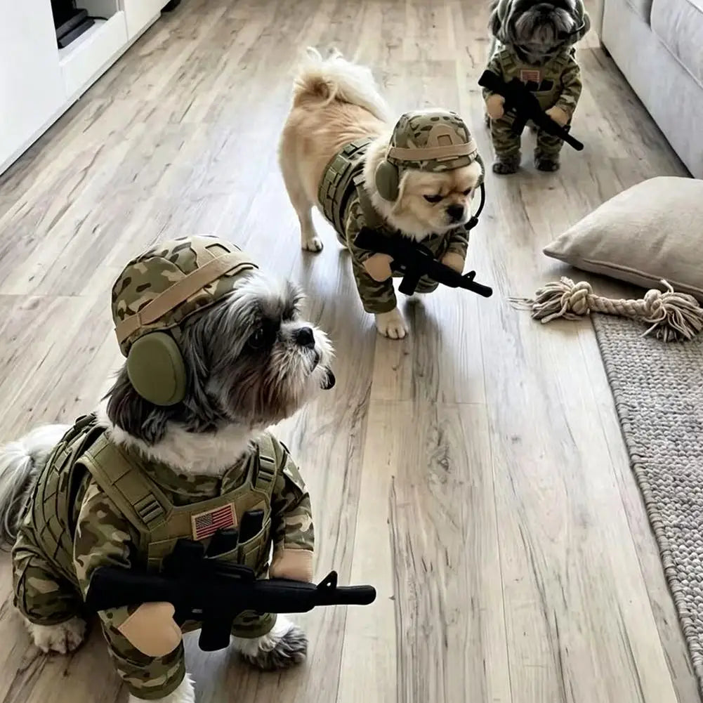 Dog Supplies Pet Soldier Costume for Small Dogs
