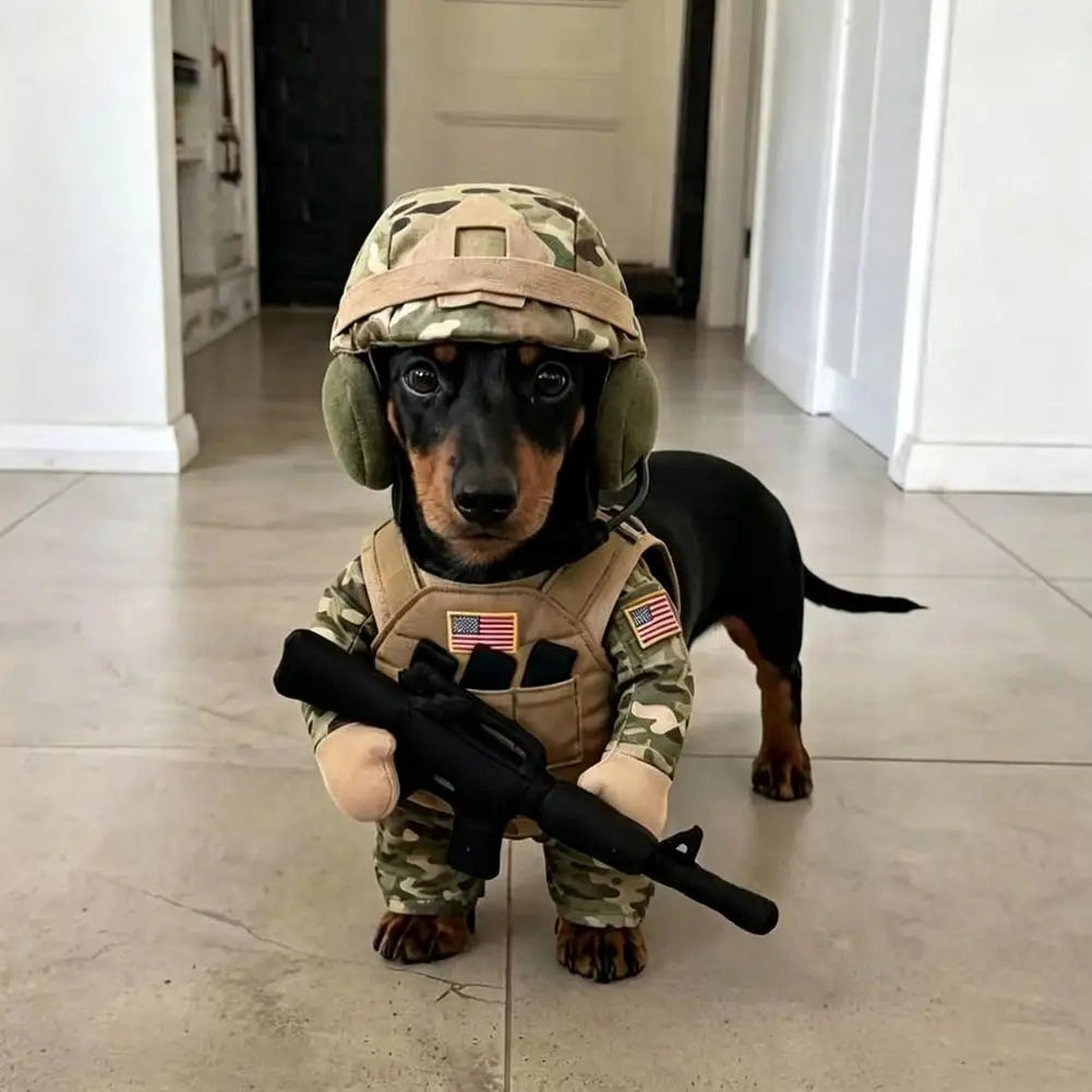 Dog Supplies Pet Soldier Costume for Small Dogs