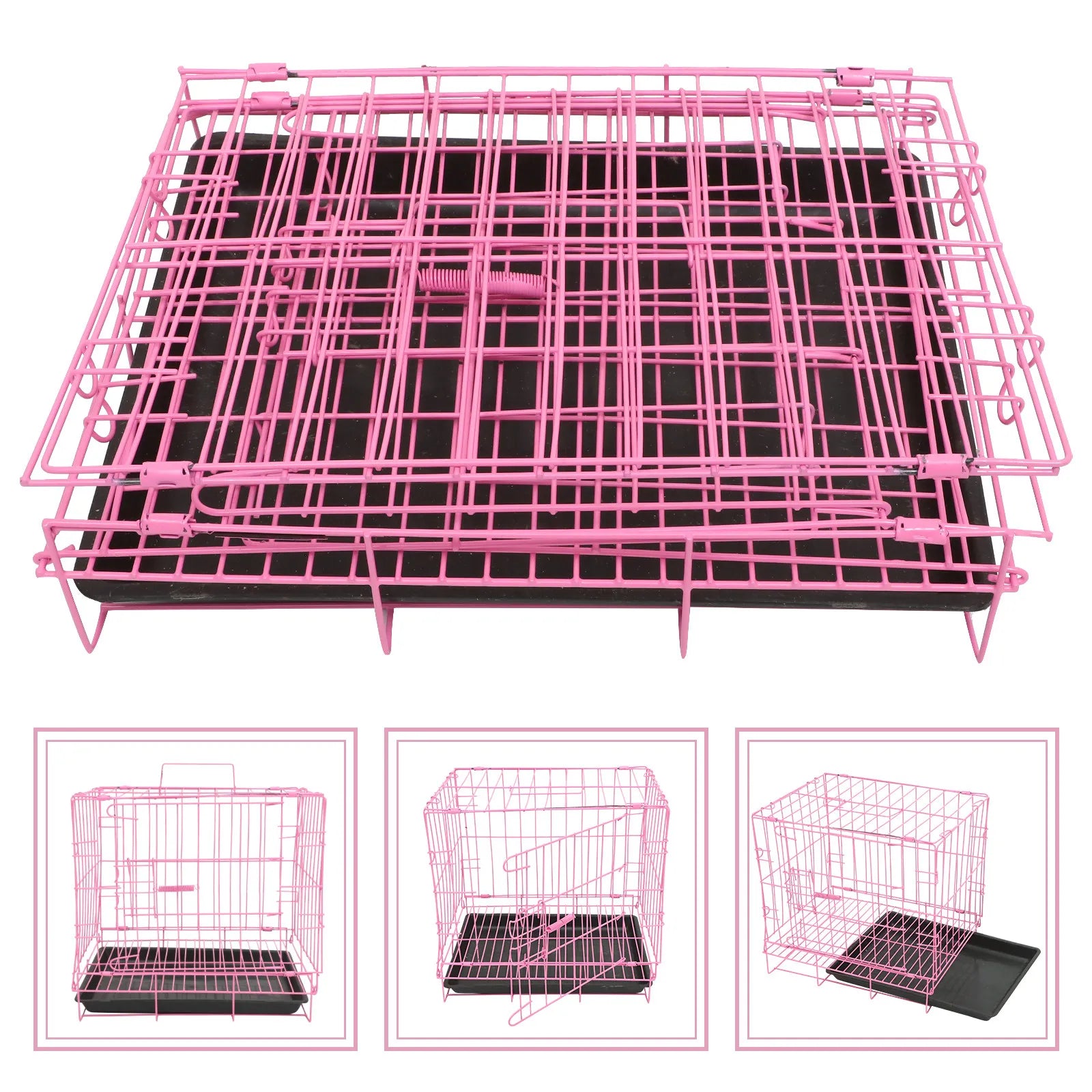 Dog Folding Kennel Indoor Crate for Dogs Durable Steel