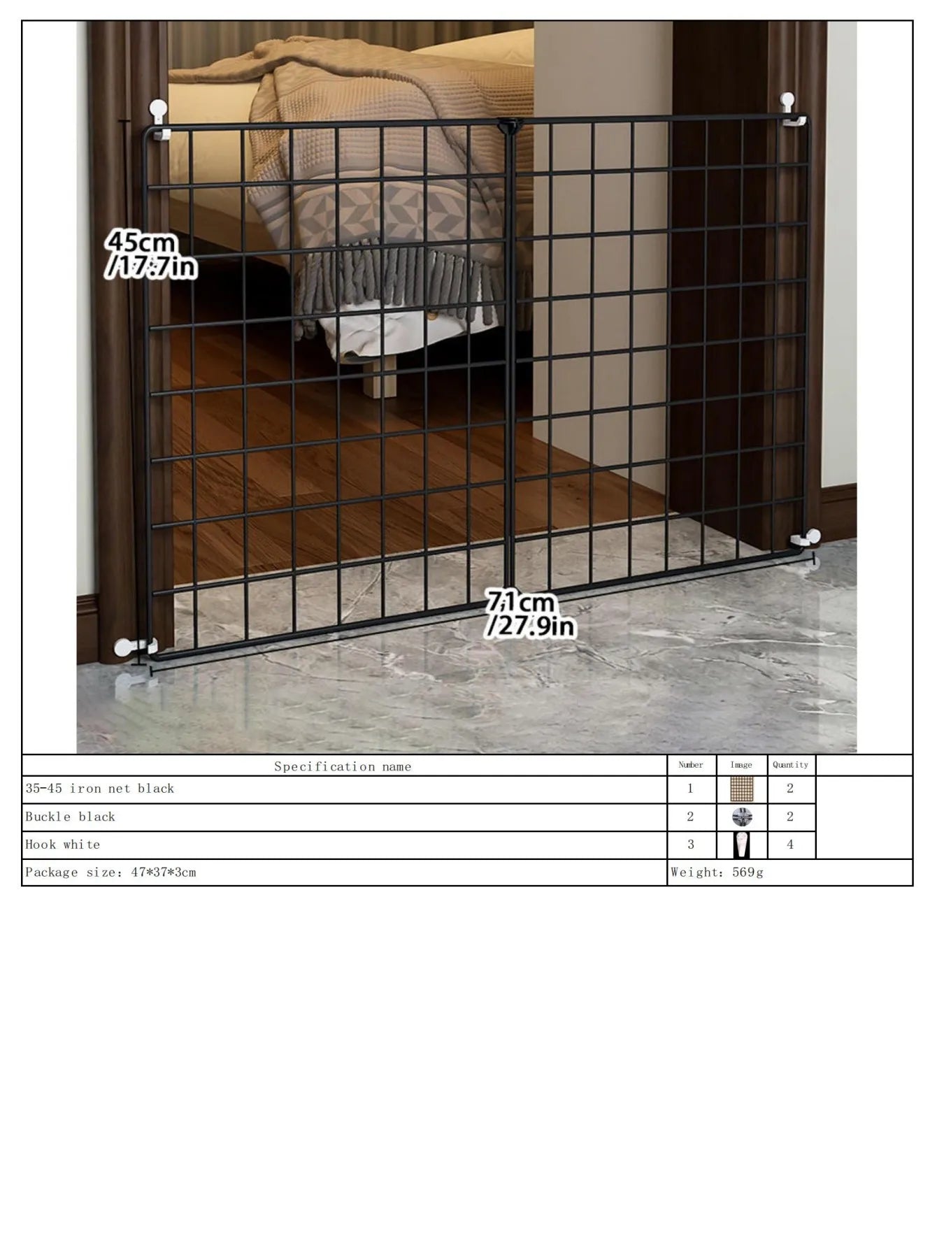 Dog Fence Type Home Indoor Pet Fence for Small Size Dogs