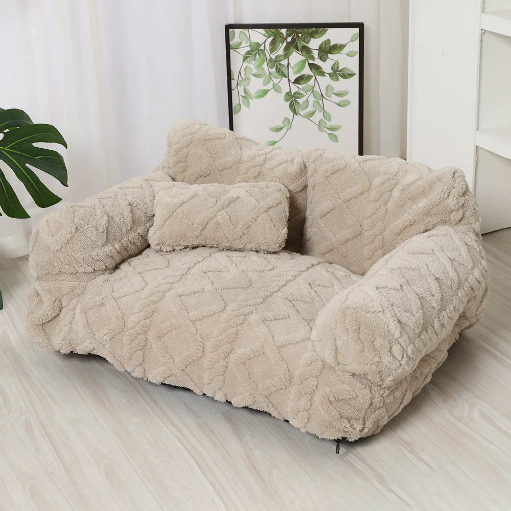 Winter Warmth Removable Washable Large Pet Bed
