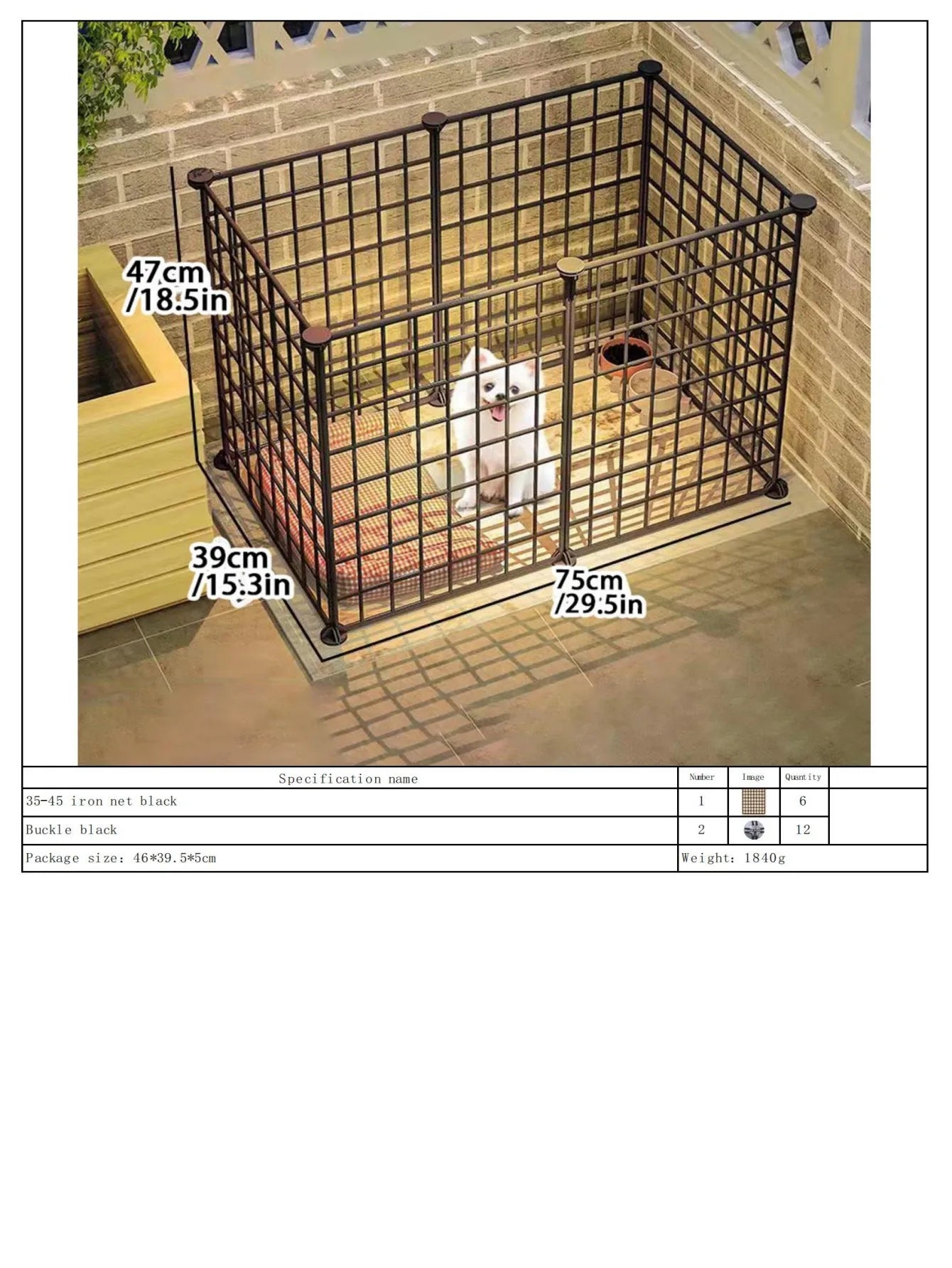 Dog Fence Type Home Indoor Pet Fence for Small Size Dogs
