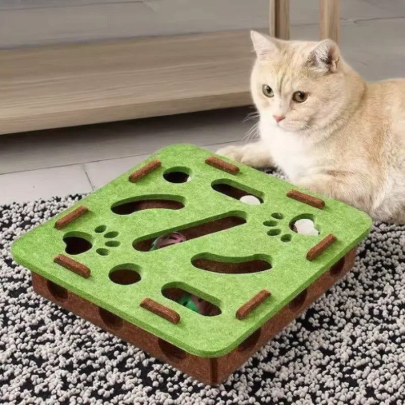 Pet Cat Puzzle Maze Holes Toys