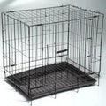 1 Set Folding Iron Wire Pet Crate Dog Cage Metal Kennel Detachable Tray Easy Assembly Design for  Pet Crate