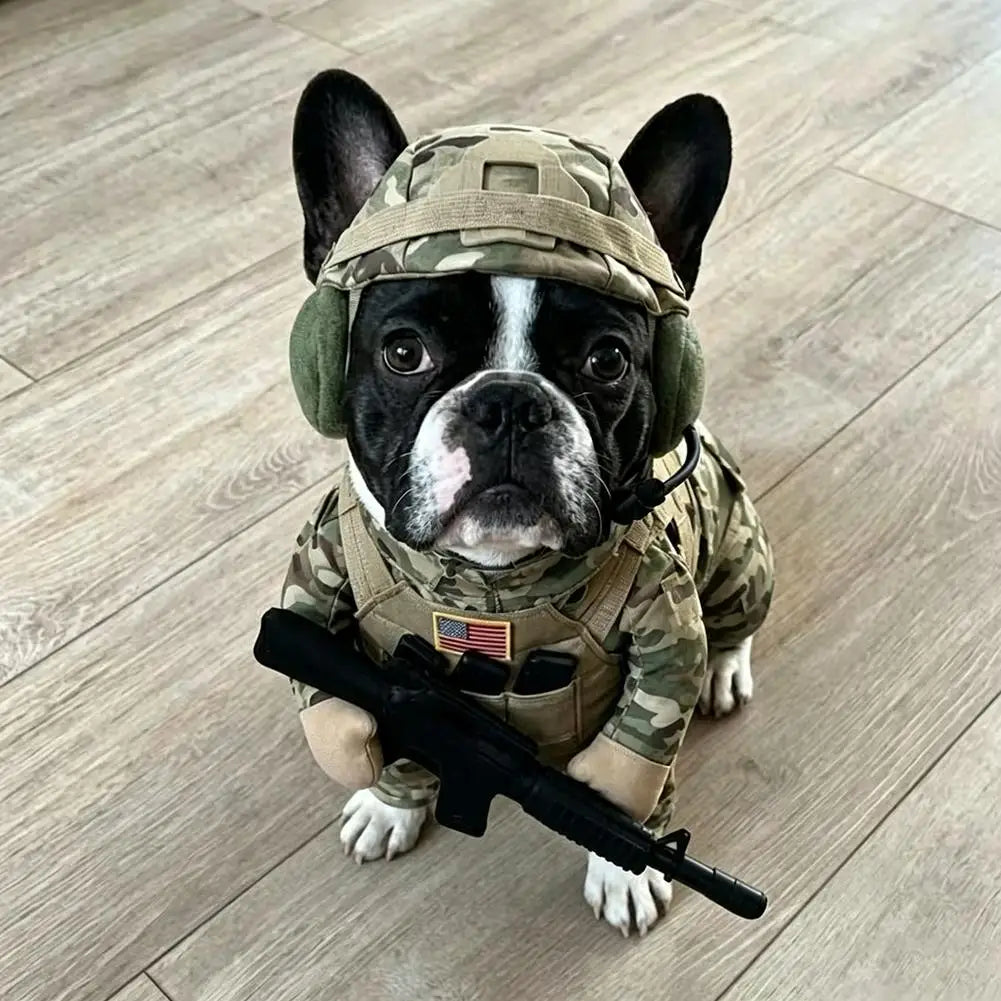 Dog Supplies Pet Soldier Costume for Small Dogs