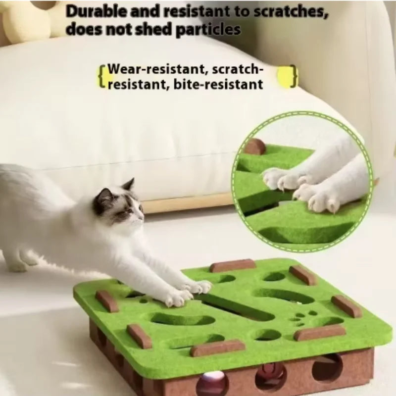 Pet Cat Puzzle Maze Holes Toys