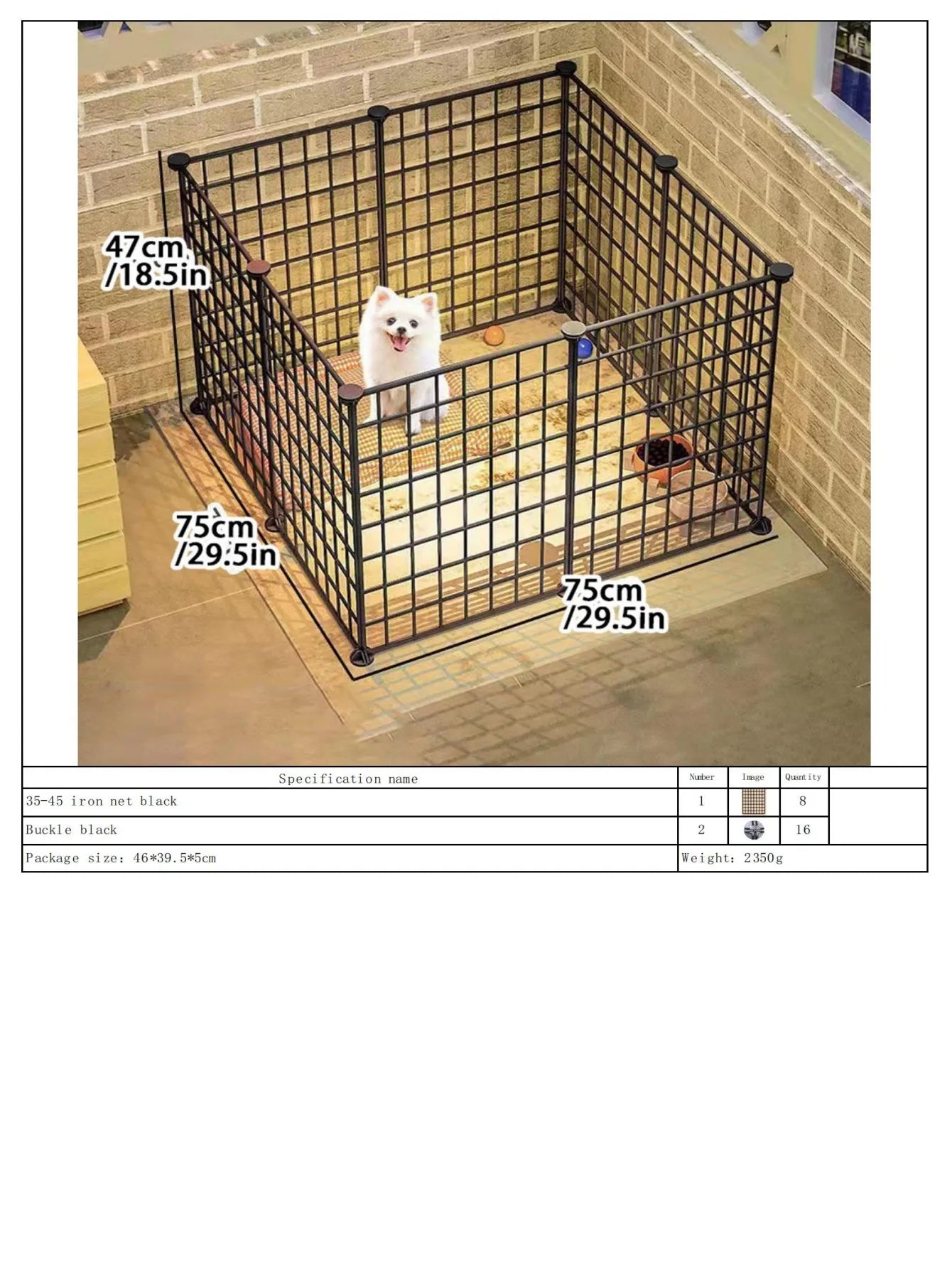 Dog Fence Type Home Indoor Pet Fence for Small Size Dogs