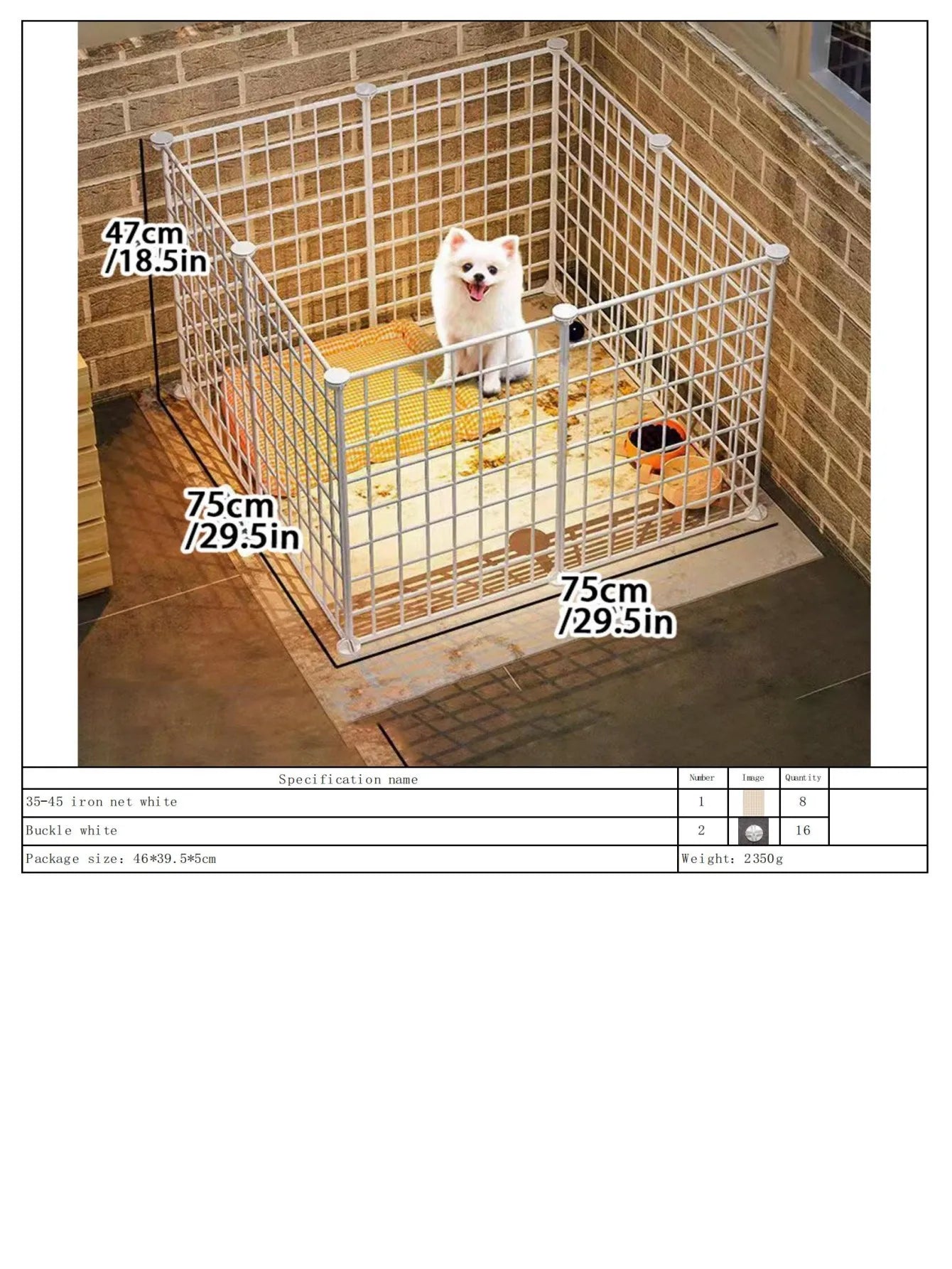 Dog Fence Type Home Indoor Pet Fence for Small Size Dogs