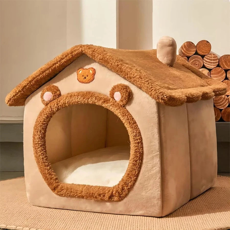 Foldable Pet House Removable Washable for Extra Small Dogs and Small and Medium Cats