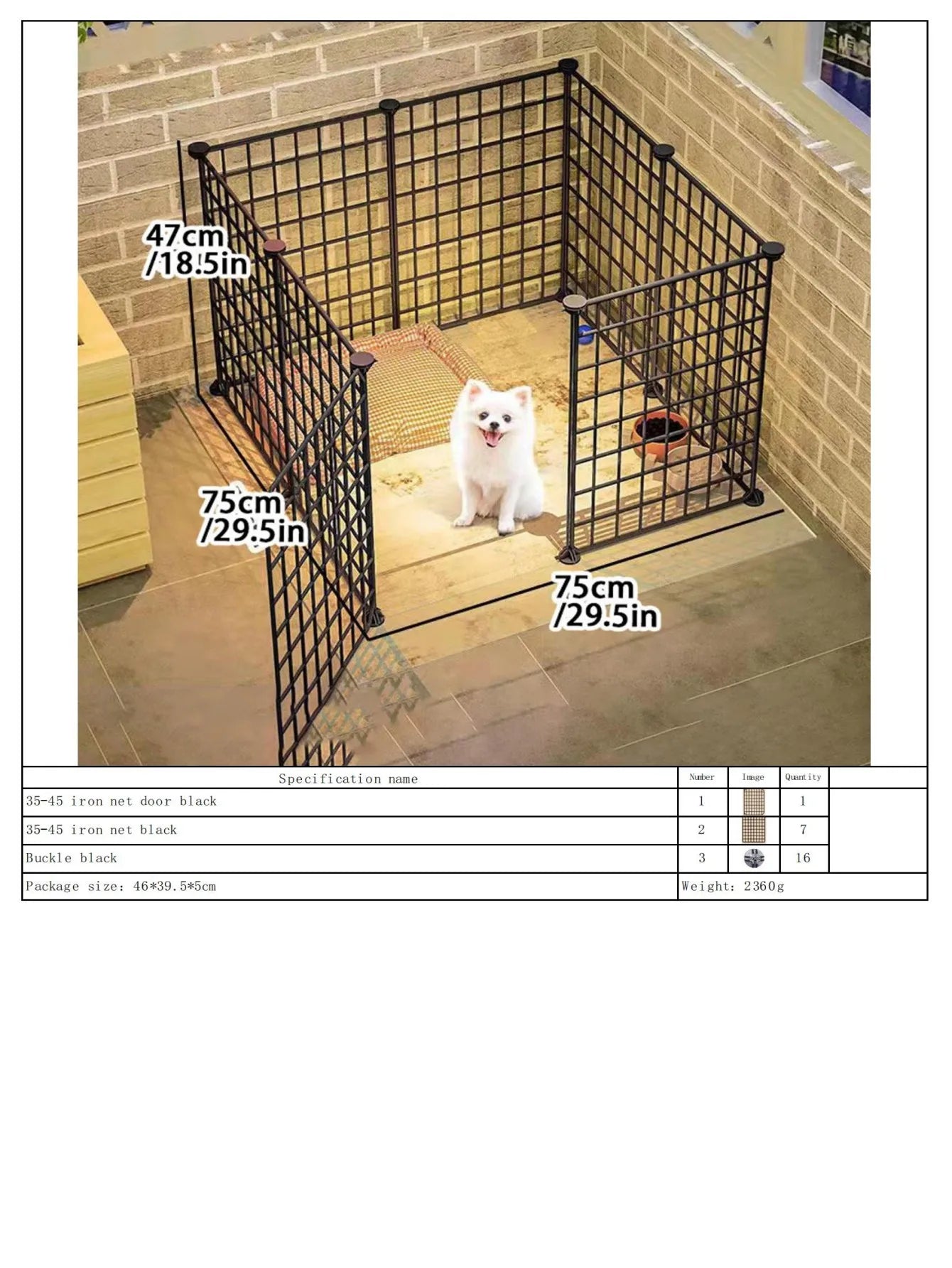 Dog Fence Type Home Indoor Pet Fence for Small Size Dogs
