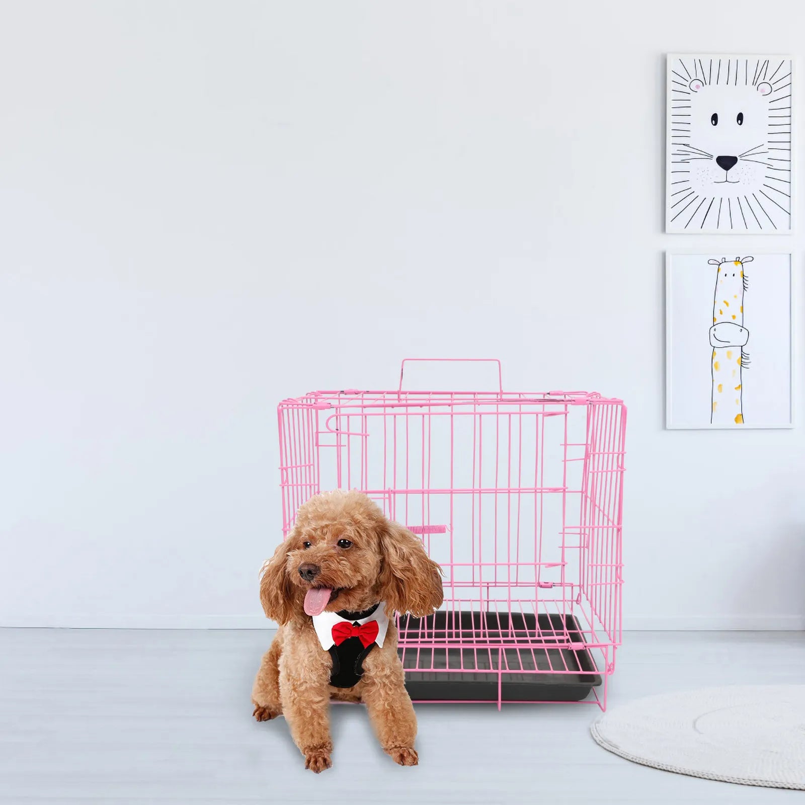 Dog Folding Kennel Indoor Crate for Dogs Durable Steel