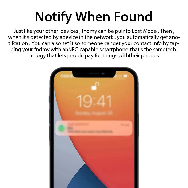 Bluetooth Mini Tracking Device for Apple Find My APP Smart Tag