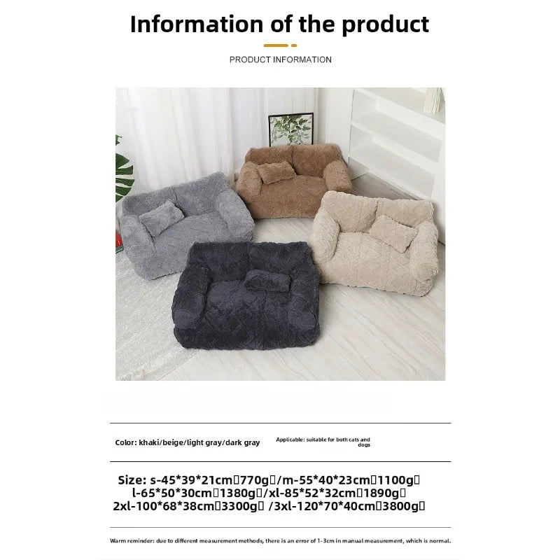 Winter Warmth Removable Washable Large Pet Bed