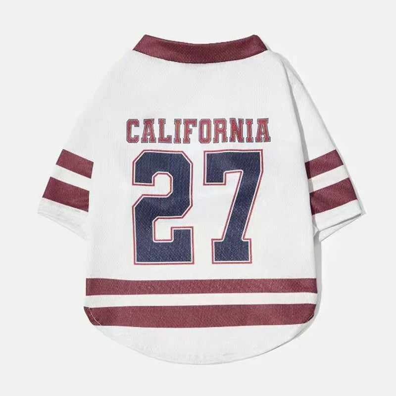 CALIFORNIA 27 Mesh Breathable Dog Jersey Basketball