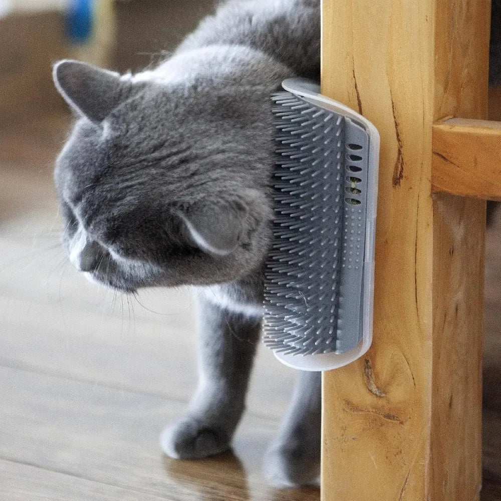 Cat Corner Scratcher Self Groomer with Catnip