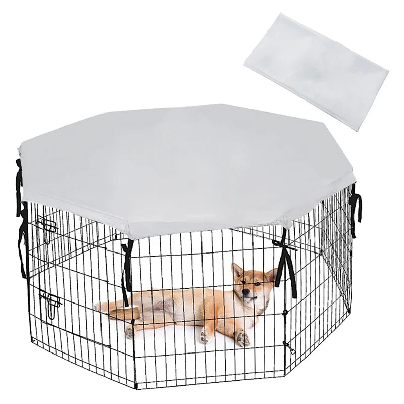 Dog Playpen Oxford Cloth Top Cover Universal Fits 24 Crate for Outdoors Indoors High Quality