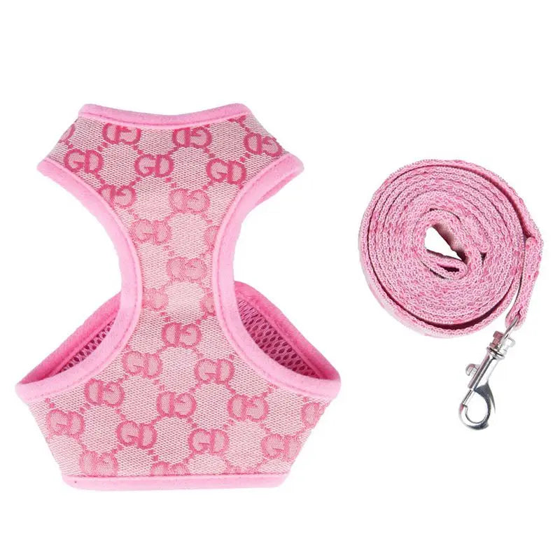 Designer Dog Harness and Leashes Set Classic Pattern