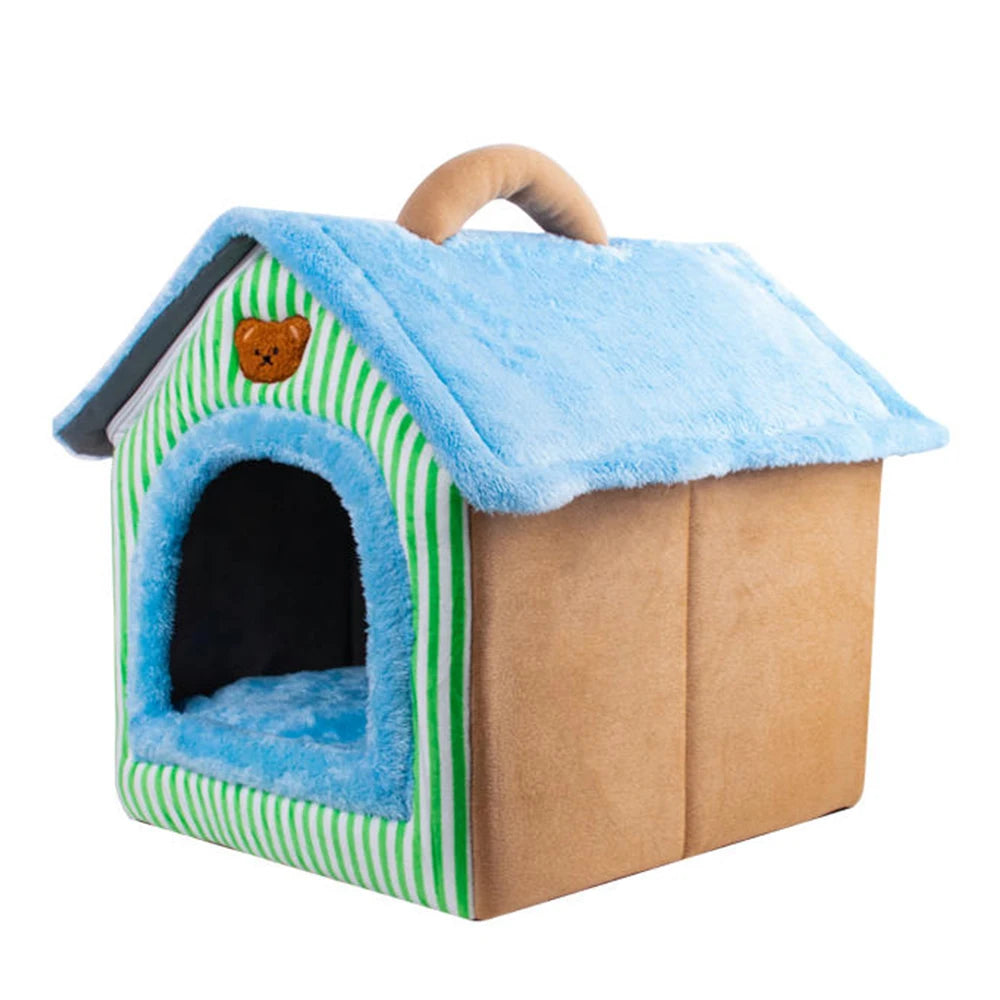 Foldable Pet House Removable Washable for Extra Small Dogs and Small and Medium Cats