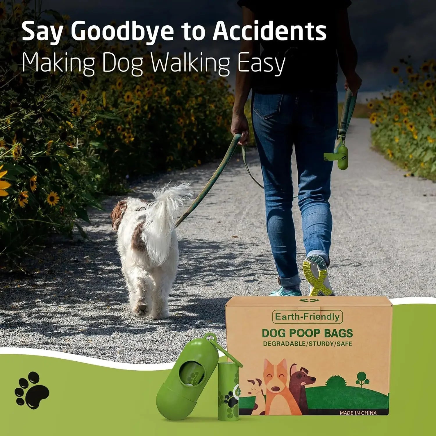 Biodegradable dog poop bags,15 bags/roll
