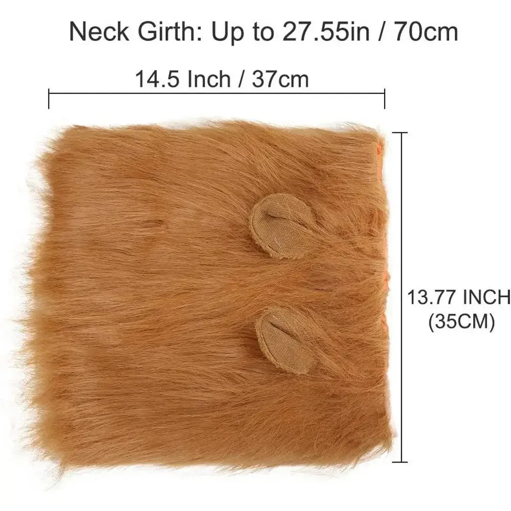 Halloween Accessories Pet Lion Head Wig