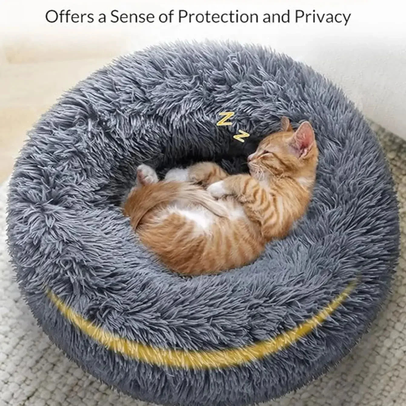 6 Sizes Round Pet Bed for Warm Sleeping